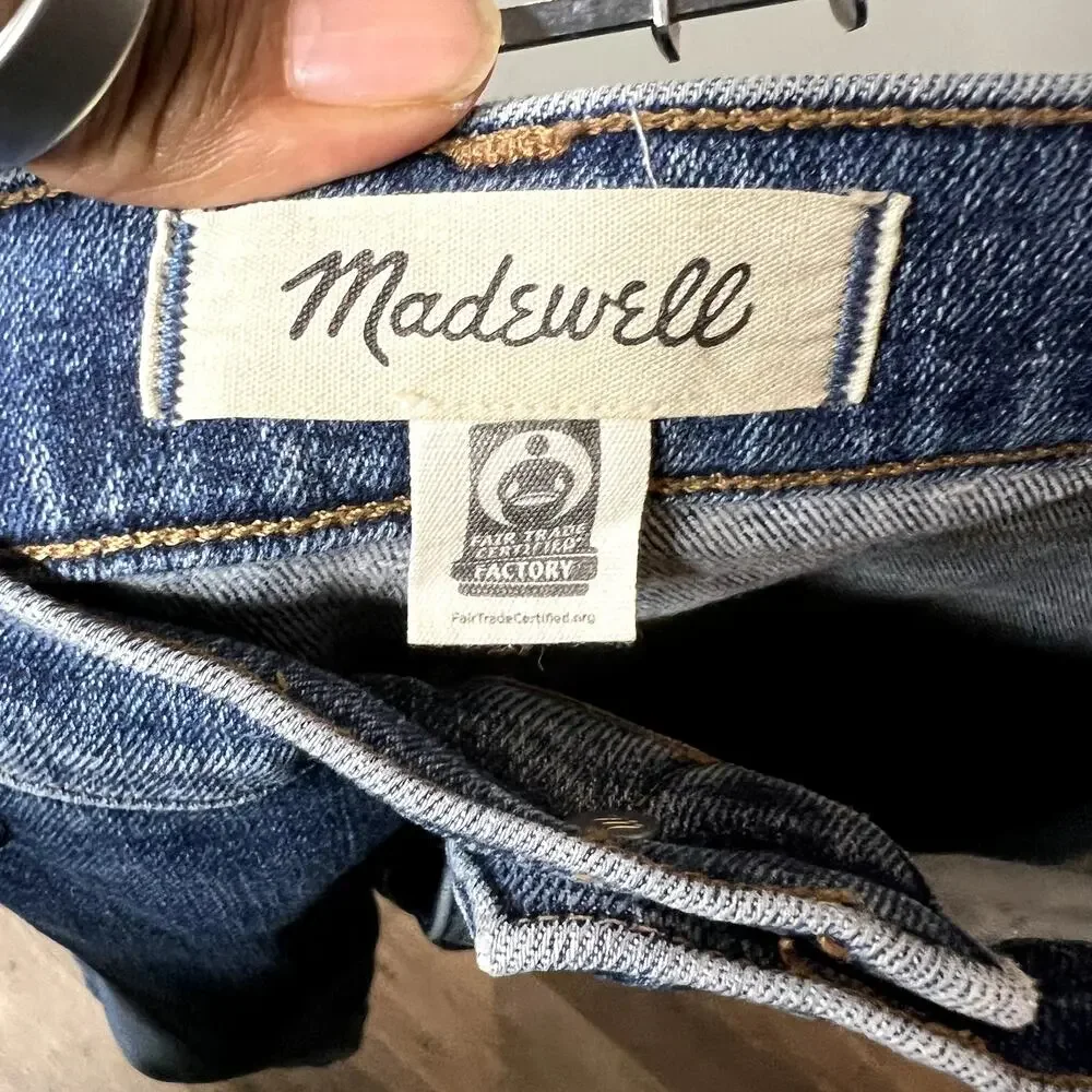 Madewell‎ Stovepipe Jeans Womens 29 Blue Straight Leg High Rise Denim